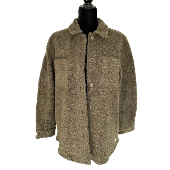 The North Face Wool Harrison Shacket in New Taupe Green Heather Medium - Picture 3 of 12